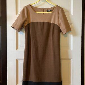 *BOGO closet deal* Brown colorblock dress
